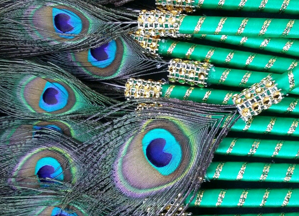 12 Peacock Feather Pen Favors ,Weddings,Sweet16,Quinceañera,Recuerdos/Bautizo