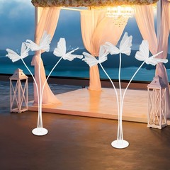6 Head Butterfly Decoration with Standing Base Artificial Decoration Butterflies