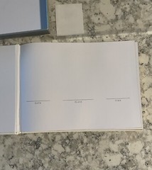 NEW! Studio His & Hers White Guest Book Gold Letters 8X5.75in 50page
