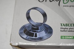 GrayBunny Tabletop Card Holders Set 12 Count Chrome Place Card Stands Wedding