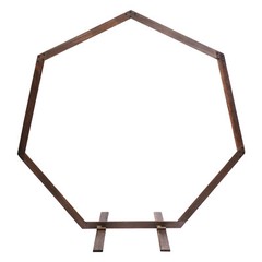7.2FT Wedding Party Arch Door Wooden Heptagon Flower Arbor Stand Background USA