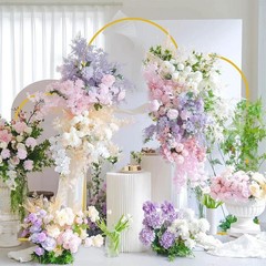 for Wedding Garden Decoration Backdrop Stand 7.2FT, 6.6FT, 6FT Golden Metal Arch
