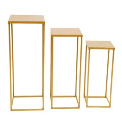 3PCS Flower Holders Rectangular Flower Stand Geometric Floral Display Holder