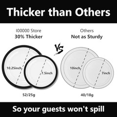 350 Pcs Clear and Black Plastic Plates,Black 350 Piece(50 Guests) Clear Black