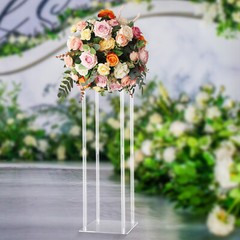 Acrylic Flower Stand Vase Column Stand Wedding Flower Stand Wedding Centerpieces