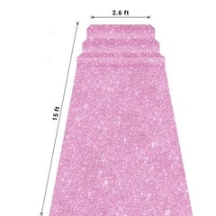 Glitter Carpet Runner 2.6FT x 15FT 200 GSM Thick + Adhesive Tape