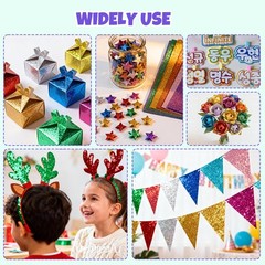 100 Sheets 5″ X 7″ Glitter Cardstock,50 5X7in 100p, 50 Assorted Colors