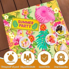 2 Pack Luau Party Decorations – Plastic Tablecloth For Hawaiian Theme Party