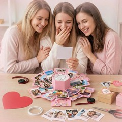 Koogel Explosion Gift Box, Surprise Picture Love Box Pink Medium,