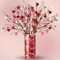 Pcs Decorations Artificial Hearts Flowers Berry Stems Gifts, 187 Valentines