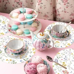 30 Pcs Spring Floral Disposable Placemats, Round Paper Placemats for Table