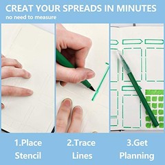 12 Pieces Speedy Spreads Journal Stencil DIY Journal Templates Reusable Weekly