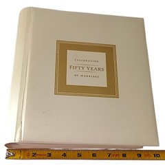 Hallmark 50th Anniversary Wedding Book Memory Golden Never Used Acid Free Pages