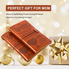 To My Daughter Gift Leather Journals from Mom or Dad, 140 Pages Writing Journ…