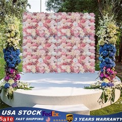 Flower Wall Panel Artificial Flower Wall Backdrop Flower Decoration 12 Pcs