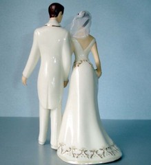Lenox Bride And Groom Just Married Figurine Cake Topper Hand Painted 8″H New