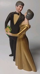 Wedding 50th Topper Bride Gold Dress Groom Black Tuxedo 1980 Bakery Crafts Ohio