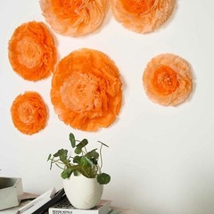 12 16 20 in Tissue Paper Carnations Flowers Wall Backdrop Party Decorations