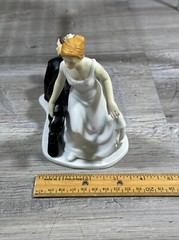 Escaping Groom Cake Topper Funny Bride Having The Upper Hand Porcelain Wedding