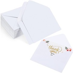 Yahenda 200 Count White Mini Gift Card Envelopes Bulk Wedding Small,