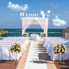 Wedding Aisle Runner 3×100 Ft, White Non-Slip, Cuttable – Perfect