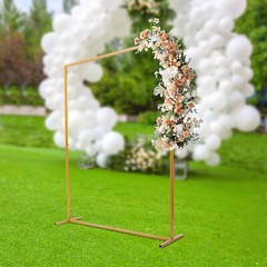 Gold Metal Wedding Arch, 2m x 1.5m, Elegant Backdrop for Events