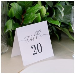 Wedding Table Numbers Minimalist Black and White 1-20 Freestanding Table Numb…