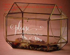 Please Leave your wishes to the New Mr. & Mrs.Cards Wedding Wishing Well Decal