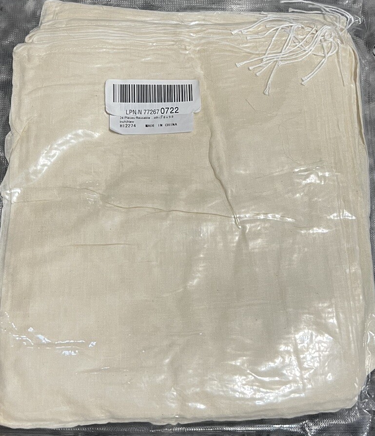 24 Pcs 7.8×9.8 Inch Reusable Muslin Bags with Drawstrings Cotton Sachet Bags …