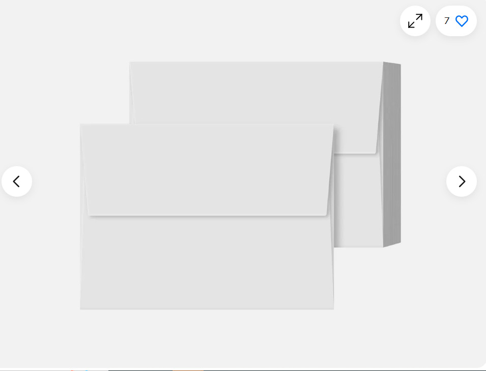 500 A7 5×7 White Wedding Announcement Envelopes Square Flap