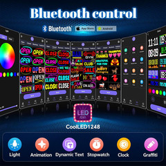 Smart Programmable LED Open Sign with App Control for Cafes and Bars