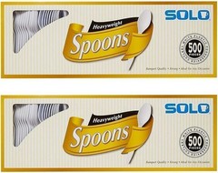 (2 Pack) Solo White Heavyweight Spoons, 500 Count