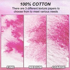 PATIKIL 60 Pcs 100% Cotton Watercolor Postcards 4×6 Inch Water Coloring white