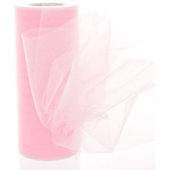 NEW 6″x 25 Yards Premium Tulle Fabric Spool in Light Pink