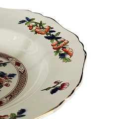 Vintage Indian Tree Cake Plate Stand Tower Cream Red England 1960’s