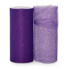 New 6″ Glitter Tulle Roll Spool – Wedding Bow Decoration Craft 25 Yard
