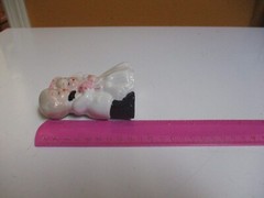 Vintage 1960s- Porcelain Wedding Bride & Groom Glossy Cake Topper Figurine