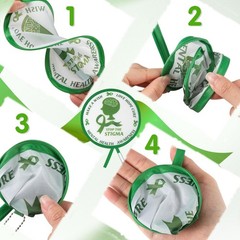 Marsui 12 Pcs Green Round Foldable Hand Fan Mental Health Awareness