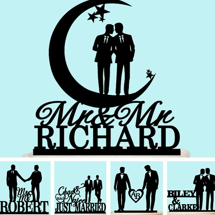 Same Sex Gay Wedding Cake Topper Customized Homesexual Toppers Party Decorating