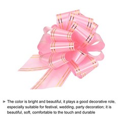 5pcs 4″ Large Pull Bow Metallic Pink Gift Wrapping Bows with Gold Edge