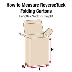 RTD2 Reverse Tuck Folding Cartons, 2 1/2″ x 1 3/4″ x 4″ (Pack of 500) Kraft