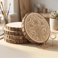 10 PCS 9-10 Inch Large Wood Slices Natural Wooden Circles Wedding Centerpieces
