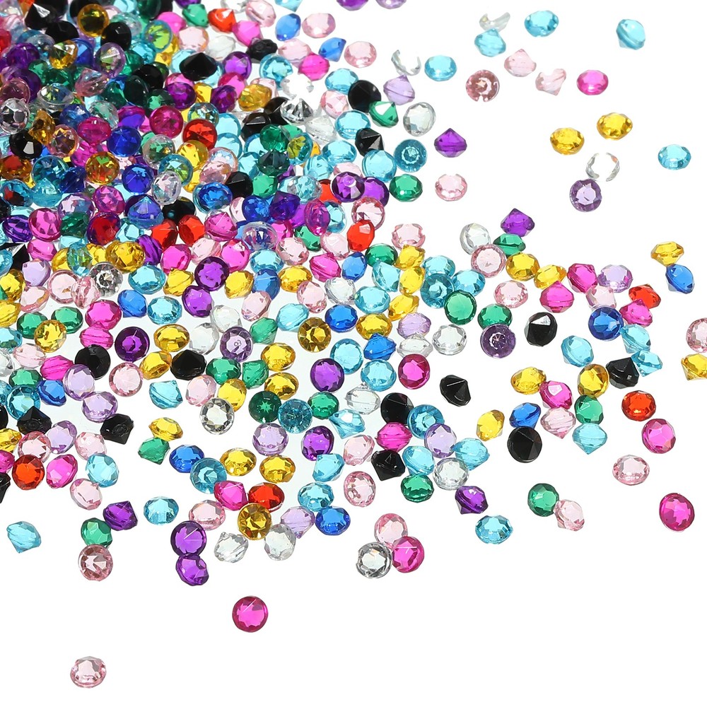 6000Pcs, Acrylic Wedding Diamonds 3mm Table Crystals Confetti Multicolor