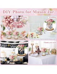 homenergy 6 set mason jar table centerpiece – wedding New