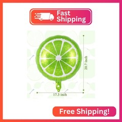Lime Fruit Balloons – 12 Pcs Green Lemon Foil & Mylar Balloons for Summer Lime L