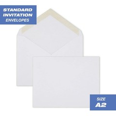 A2 Invitation Envelopes, 4-3/8″ x 5-3/4″, 1 Count (Pack of 100), White