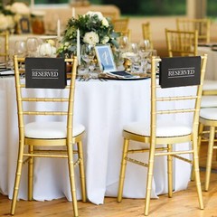 12 Pcs Reserved Chair Signs for Weddings Parties Celebrations Church Events
