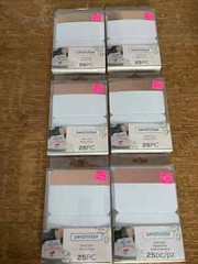 (x6) DavidTutera, Place Cards, 25 Pieces ea. (150 total), White & Rose Gold
