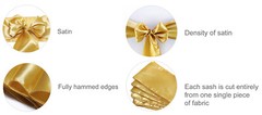 25 Satin Chair Cover Sash Bows Band Wedding Banquet decoration – FREE SHIPPING