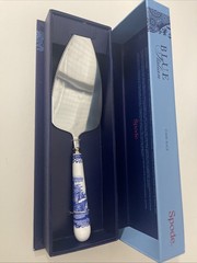 Spode Blue Italian Cake Server Knife with Porcelain Handle, 10″ – Blue White